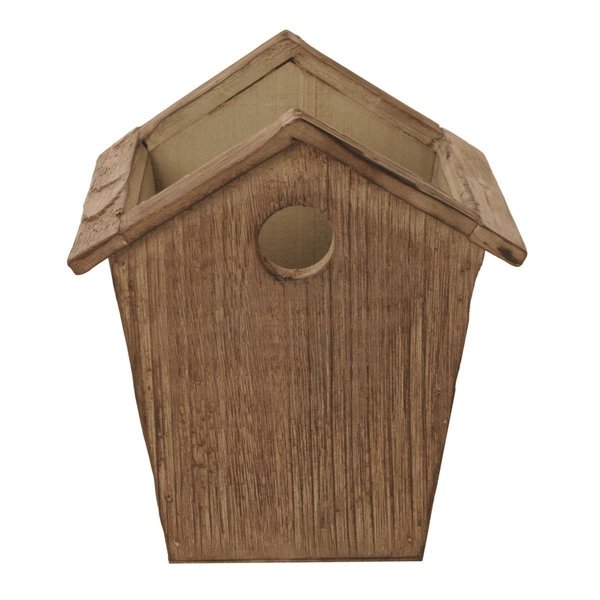 Wald Imports Wald Imports 8541 4.75 in. Rustic Wood Birdhouse Planter  Pack of 2 8541